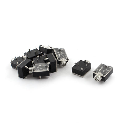 Harfington Uxcell 10 Pcs 3.5mm Female Headphone Stereo Audio Interior Jack 5-Pin PCB Panel Mount Socket Connector