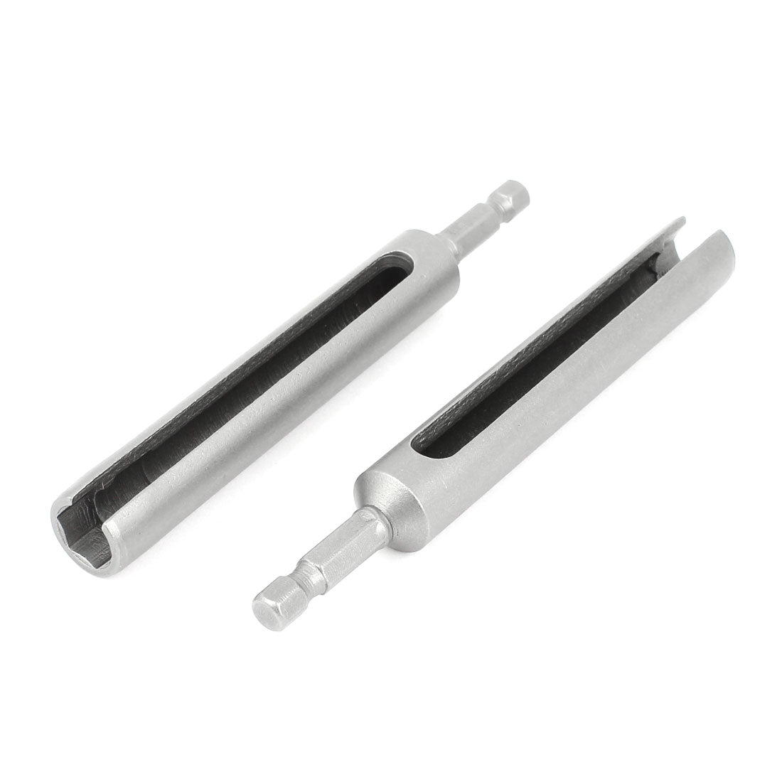 uxcell Uxcell 120mm lange 10mm Sechskantmutter Buchse Schlitzverlängerung Treiber Bit Grau 2 Stk