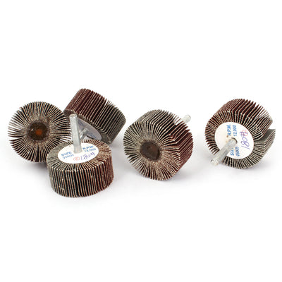 Harfington Uxcell 5 Pieces 180 Grit 50x25x6mm Cylindrical Grinding Polishing Flap Wheel Discs