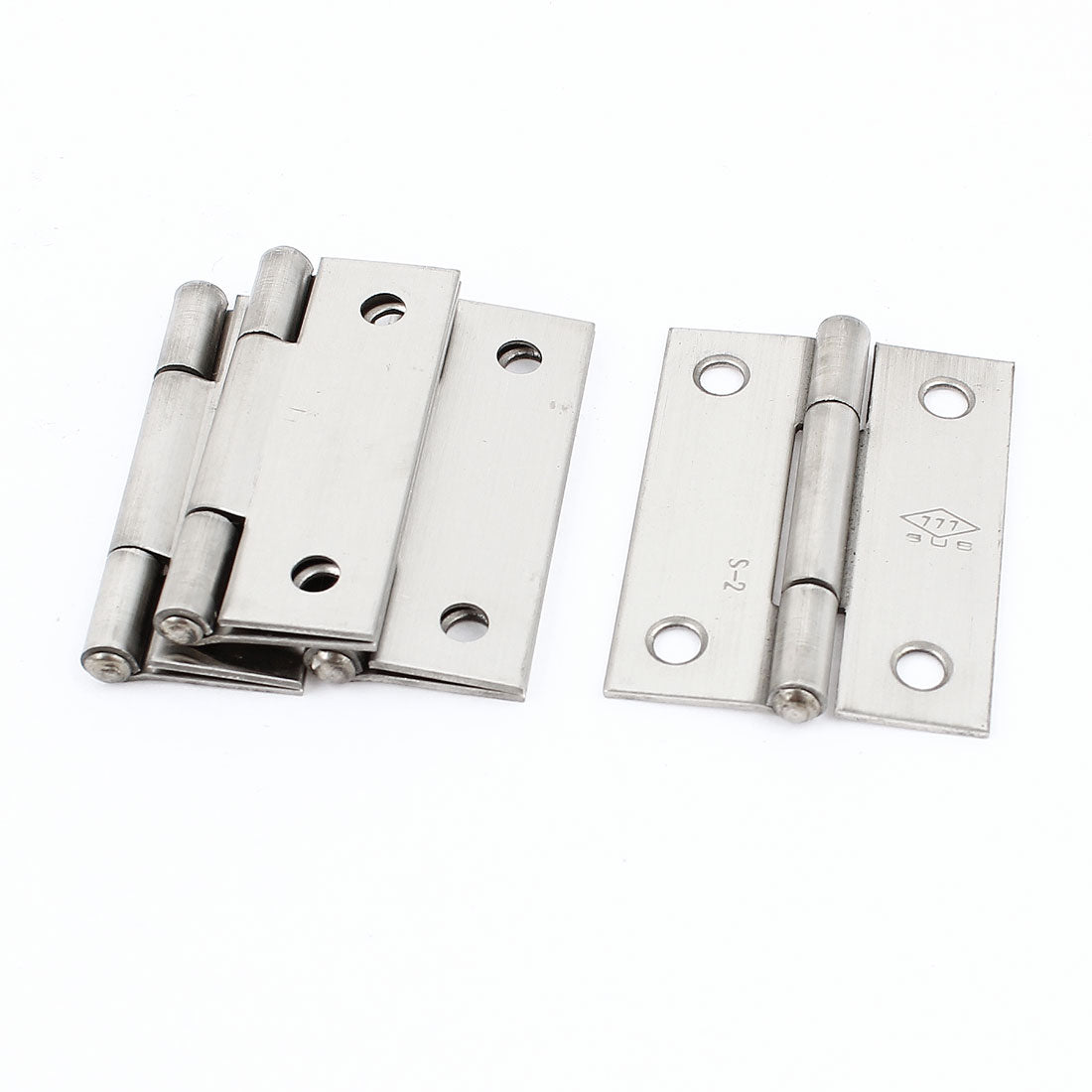 uxcell Uxcell 4Pcs Stainless Steel Square Interior Cabinet Door Hinge Hardware 2"