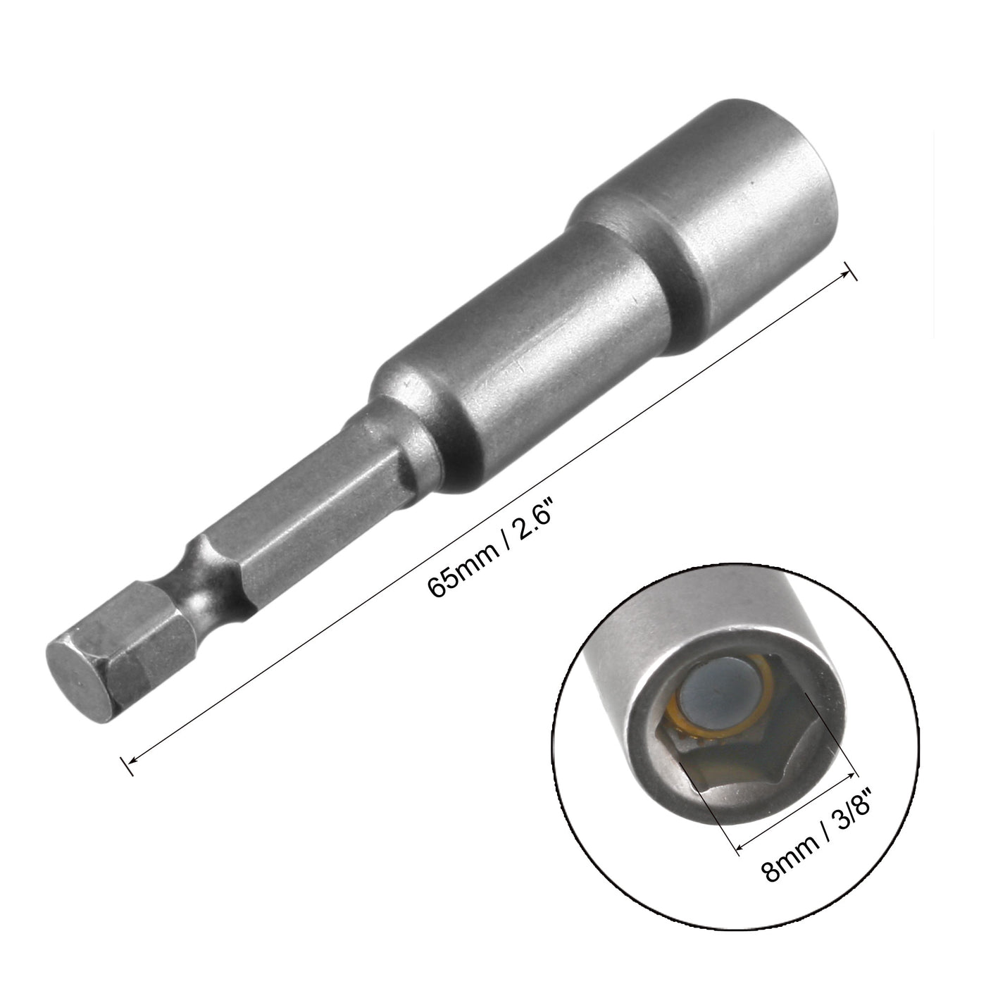 uxcell Uxcell a14121700ux0913 8 mm Innensechskant Magnetische Steckschlüssel Treiber Bit Adapter mit 65 mm Länge (5 Stück) de