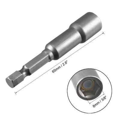 Harfington Uxcell a14121700ux0913 8 mm Innensechskant Magnetische Steckschlüssel Treiber Bit Adapter mit 65 mm Länge (5 Stück) de