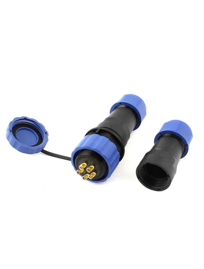 Harfington Uxcell 1Pair Waterproof Aviation Cable Connector + Socket SD20-5 5 Pin IP68