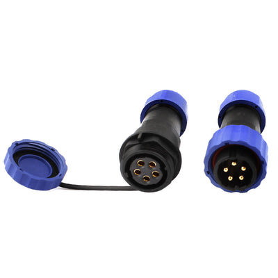 Harfington Uxcell 1Pair Waterproof Aviation Cable Connector + Socket SD20-5 5 Pin IP68