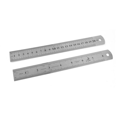 Harfington Uxcell Carpenter 8 Inch 20cm Double Sides Metric Straight Ruler Measuring Tool 2 Pcs