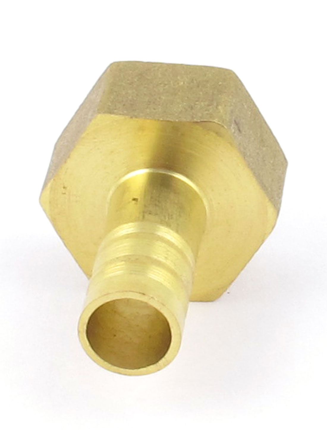 uxcell Uxcell 20mm Female Thread Brass Straight Bard Hose Connector for 10mm Tube Tubing