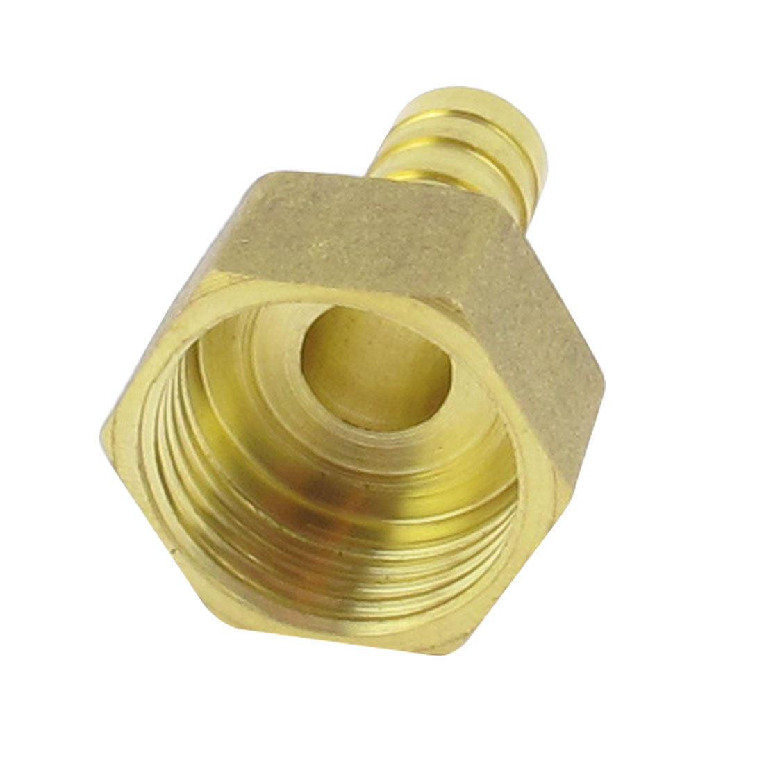 uxcell Uxcell 20mm Female Thread Brass Straight Bard Hose Connector for 10mm Tube Tubing