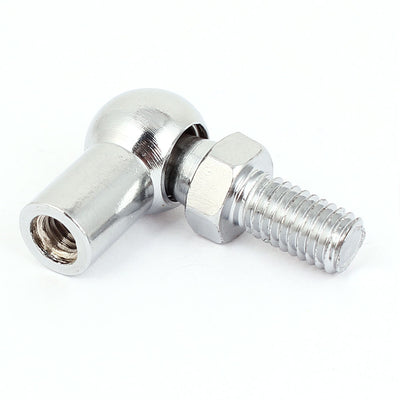 Harfington Uxcell Silver Tone Metal Right Angle Rotary 8mm Male Thread Dia Ball Rod End Bearing