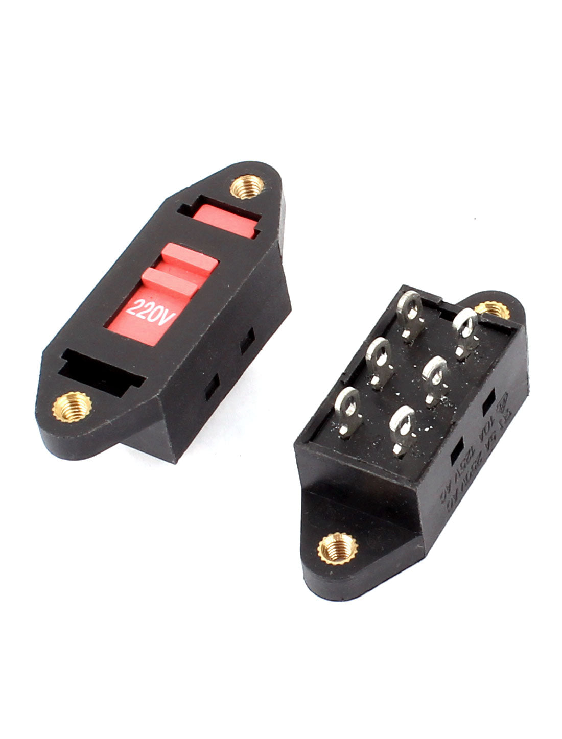 uxcell Uxcell 110V 220V DPDT 6pin 2 Position M3 Change Slide Switch Black Red 8pcs