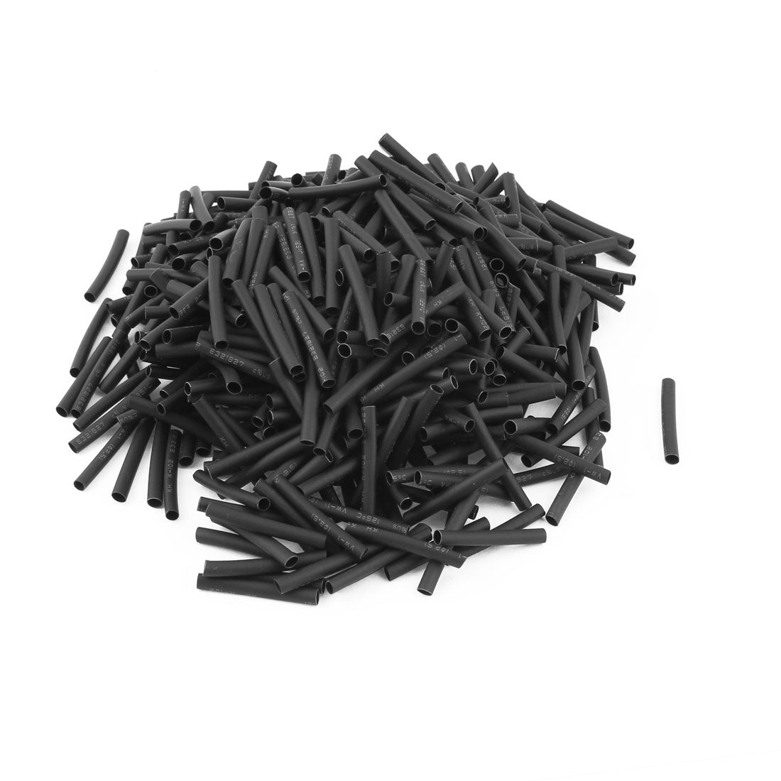 uxcell Uxcell Black 2.5mm Dia 2:1 Polyolefin Heat Shrink Hose Shrinkable Tube 30mm 500pcs