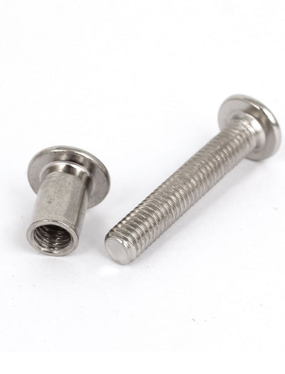 Harfington Uxcell 10 Sets 6mmx35mm Phillips Countersunk Screw Bolts Dowel Barrel Nuts Fasteners