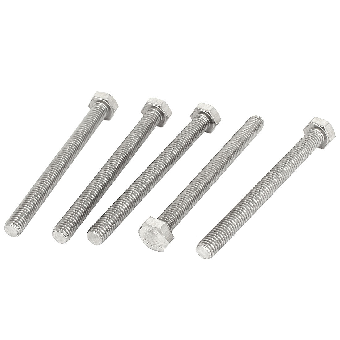 uxcell Uxcell M8 x 85mm Metric A2 Stainless Steel Fully Threaded Hex Hexagon Head Screw Bolt 5 Pcs