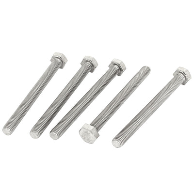 Harfington Uxcell M8 x 85mm Metric A2 Stainless Steel Fully Threaded Hex Hexagon Head Screw Bolt 5 Pcs