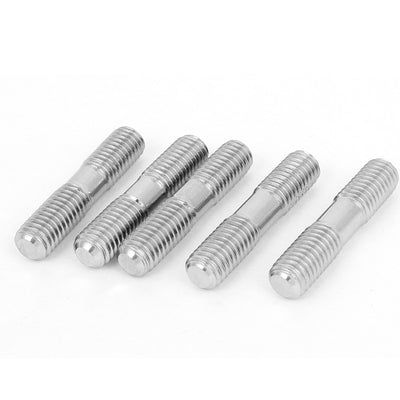 Harfington Uxcell M8 x 40mm Metric A2 Stainless Steel Double End Threaded Stud Screw Bolt 5 Pcs