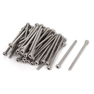 Harfington Uxcell M3x50mm 0.5mm Pitch Stainless Steel Bolts Socket Cap Head Hex Key Screws 50pcs