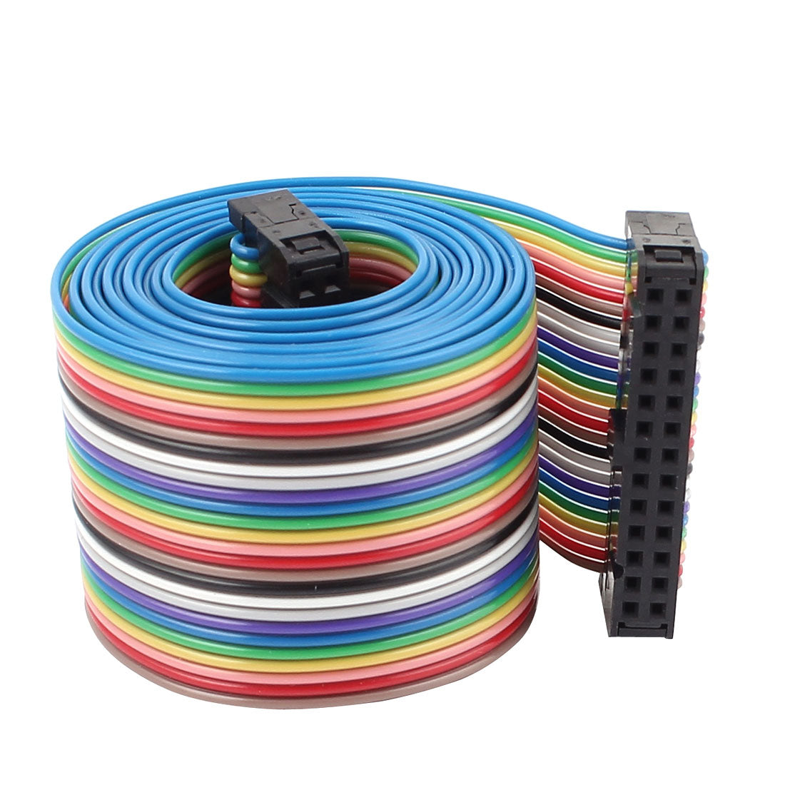 uxcell Uxcell 2.54mm Pitch 26 Pin 26 Way F/F Rainbow IDC Flat Ribbon Cable Connector 118cm