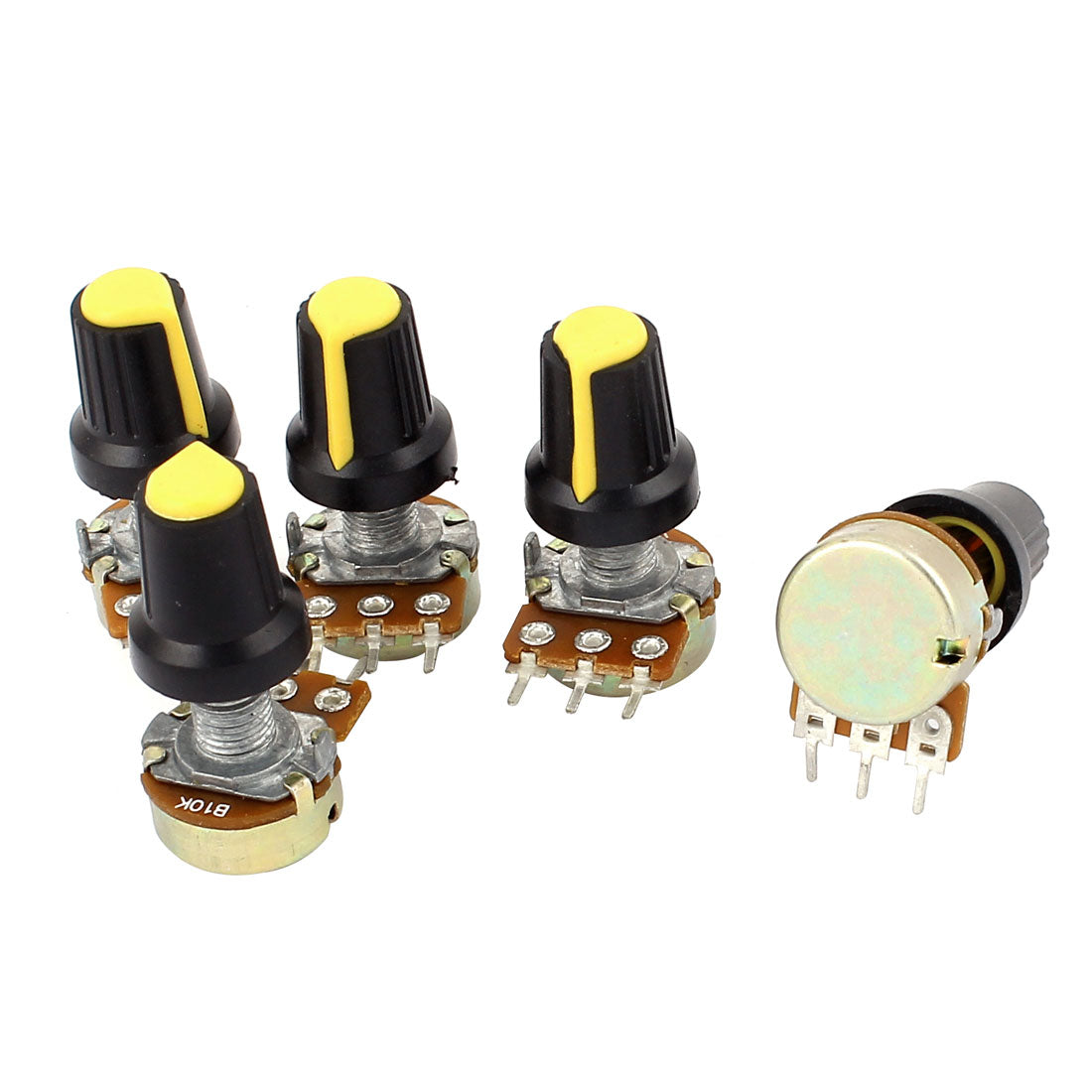 uxcell Uxcell 5pcs 10K OHM 3 Terminals Linear Taper Rotary Audio B Type Potentiometer B10K Height 36cm