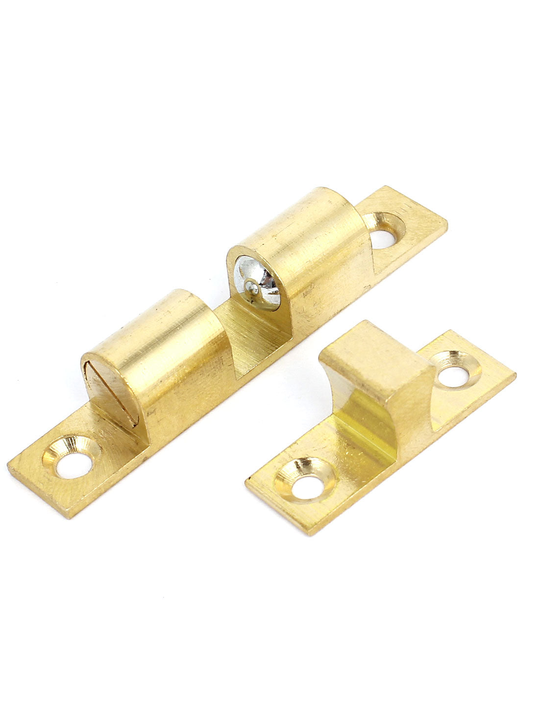 uxcell Uxcell 70mm Long Cupboard Cabinet Door Brass Double Ball Catch Roller Latch 10pcs