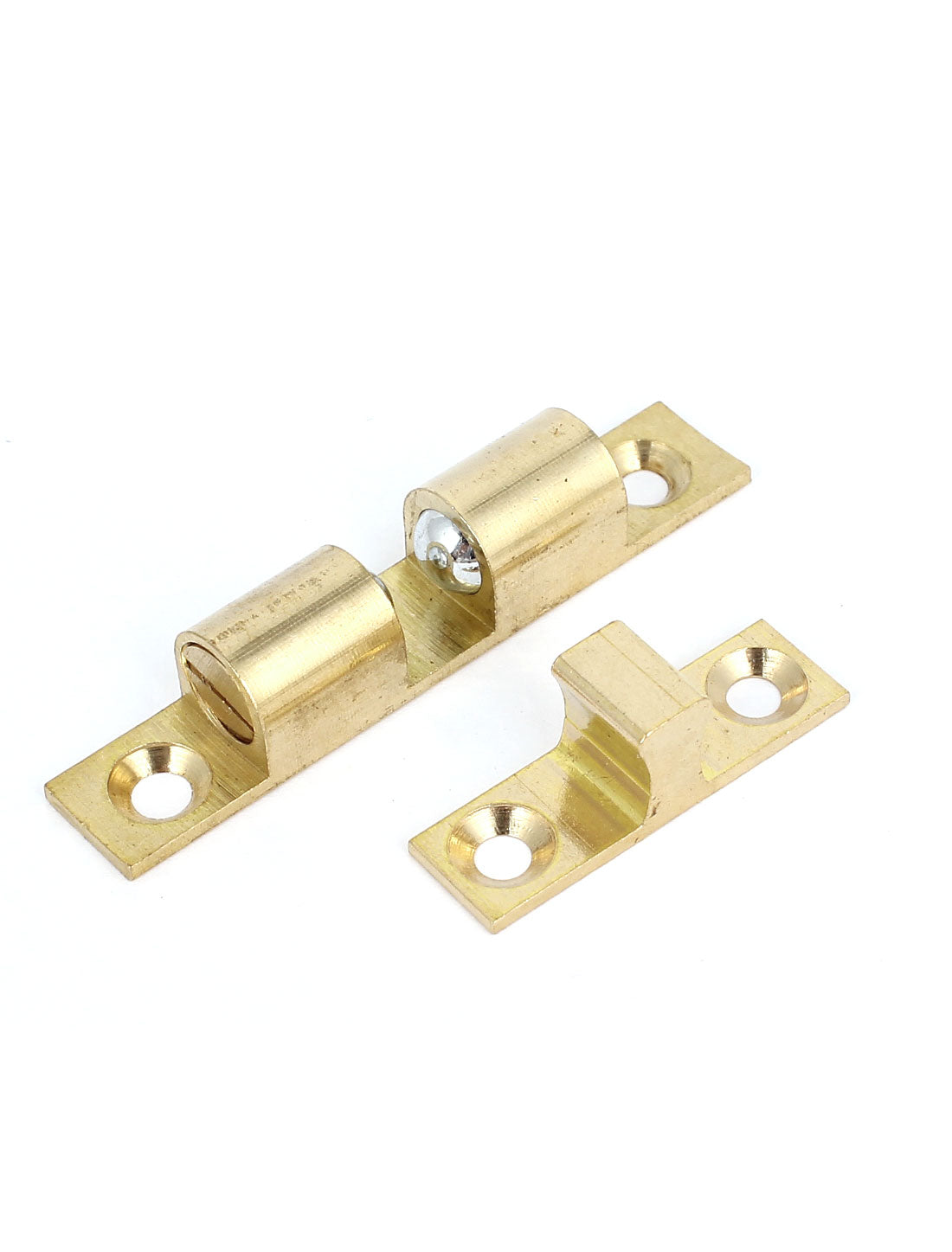 uxcell Uxcell 60mm Long Cupboard Cabinet Door Brass Double Ball Catch Roller Latch 10pcs