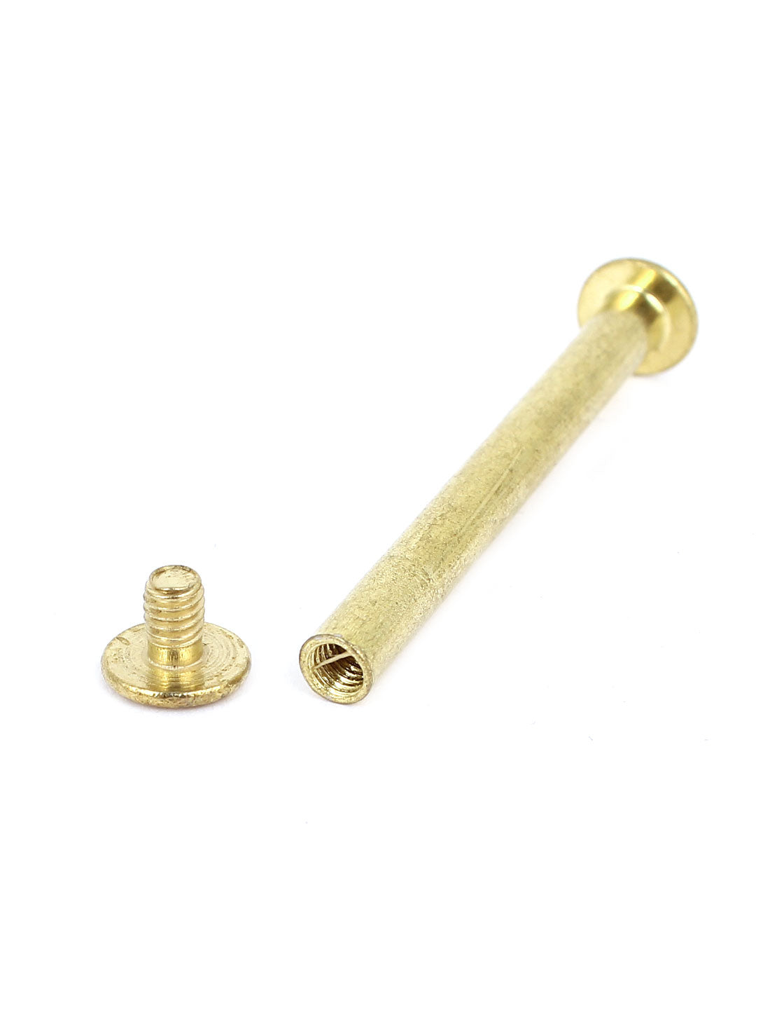 uxcell Uxcell Brass Plated 5x50mm Binding Chicago Screw Post 10pcs for Leather Scrapbook