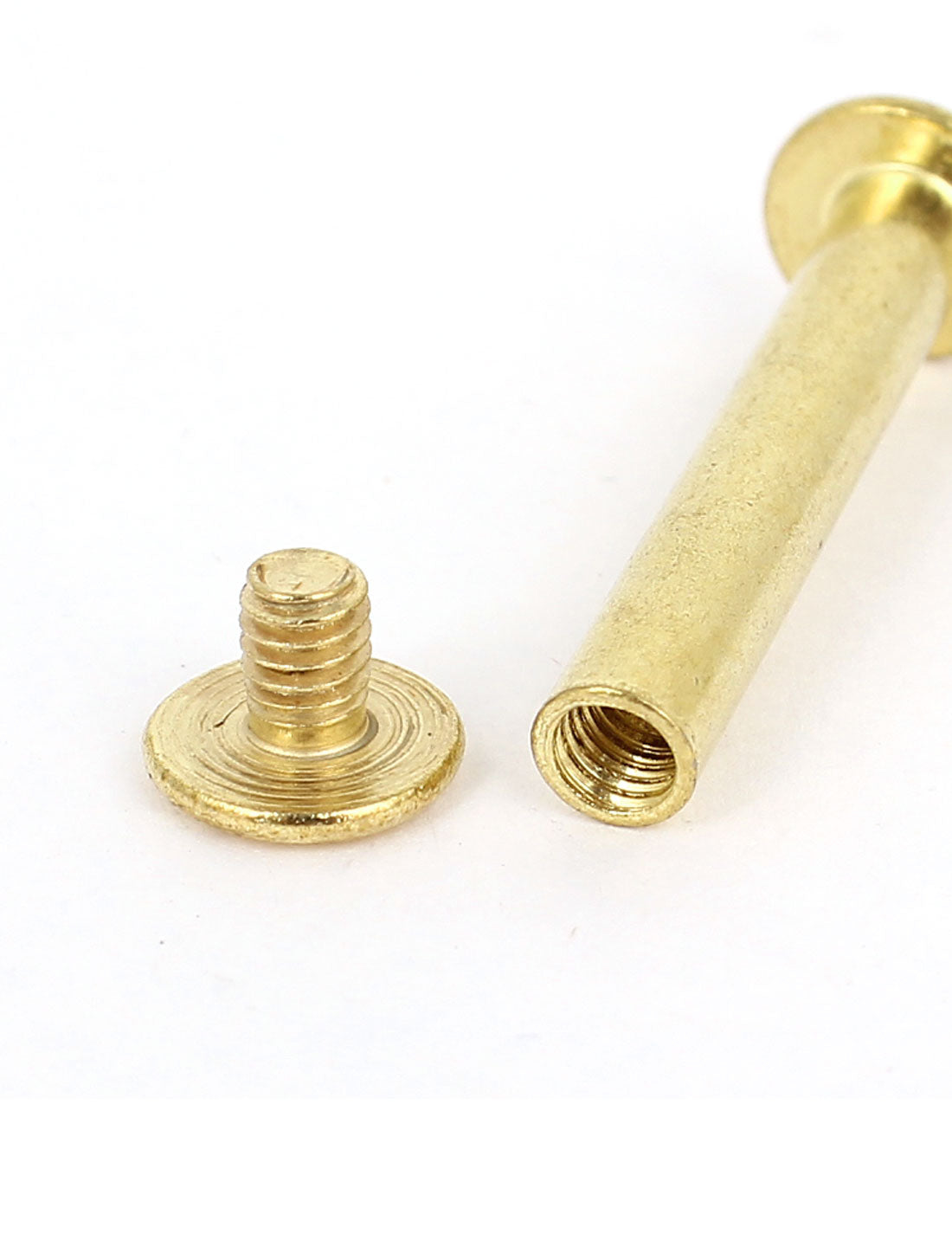 uxcell Uxcell Brass Plated 5x30mm Binding Chicago Screw Post 20pcs for Leather Scrapbook