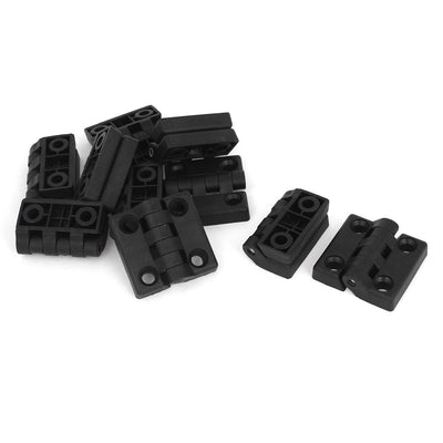 Harfington Uxcell Cabinet Door Ball Bearing Reinforced Plastic Hinges 48x48mm Black 10pcs