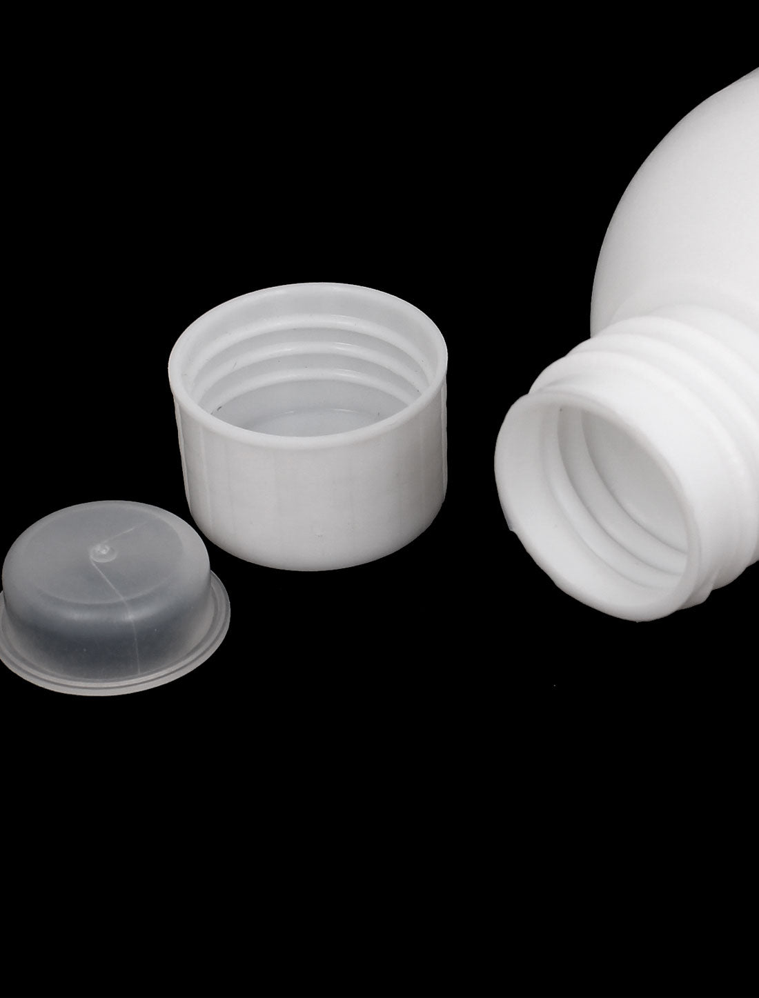 uxcell Uxcell Graduated 250ml Plastic Bottle HDPE White Watertight Screw-Top Lid w Inner Cap