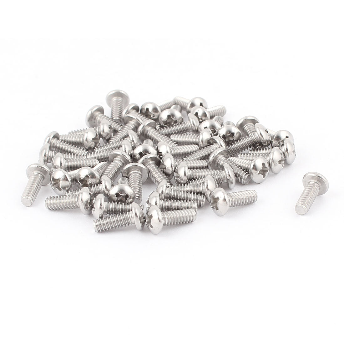 uxcell Uxcell 50 Pcs M3 x 9mm Stainless Steel Phillips Button Head Machine Screws