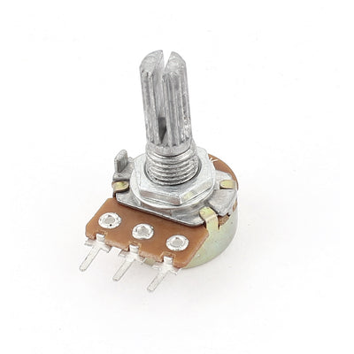 Harfington Uxcell B10K 10K Ohm 3 Terminals Single Linear Rotary Taper Potentiometer