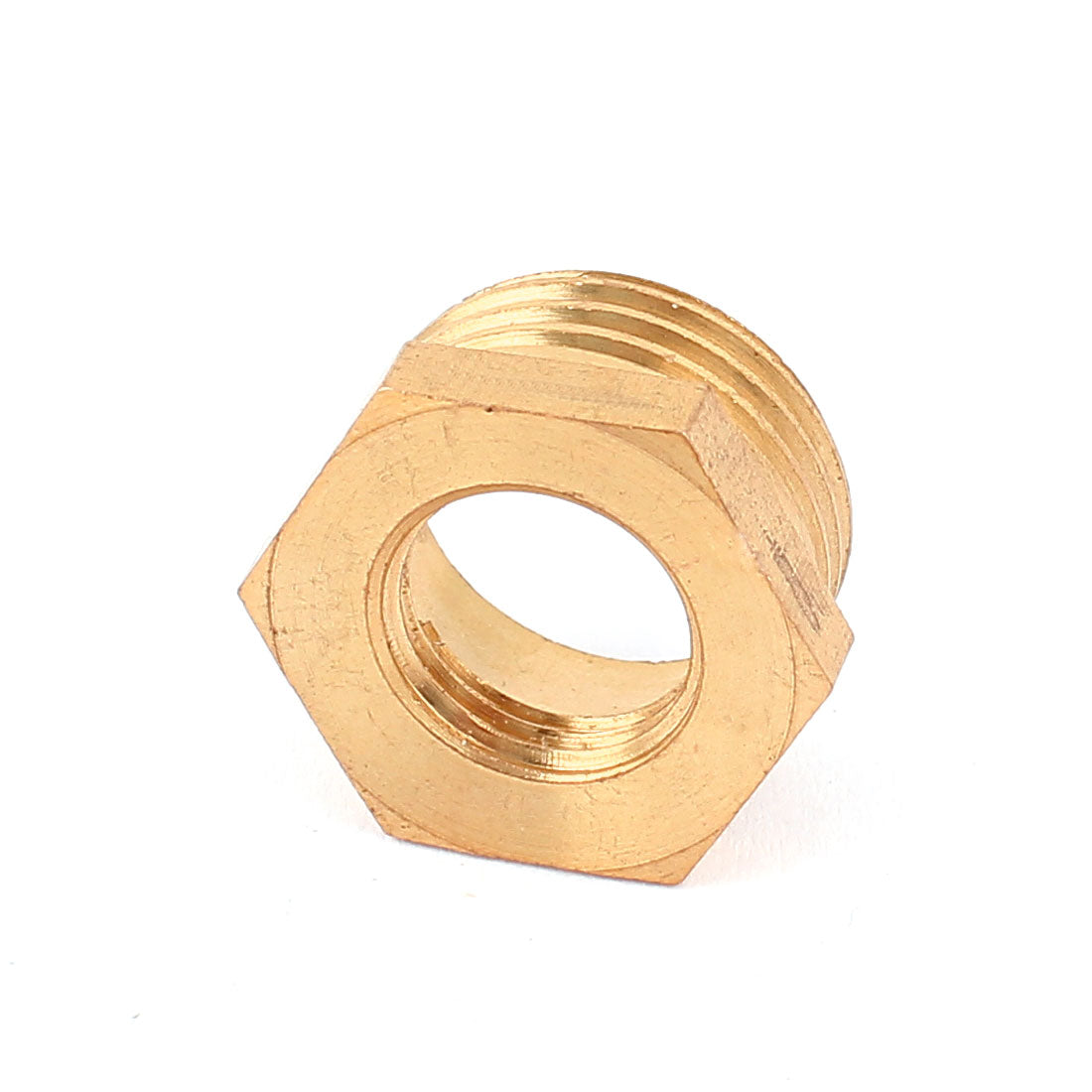 uxcell Uxcell 1/2BSP x 1/4BSP Male to Female Thread Brass Hex Reducing Bushing Pipe Fitting