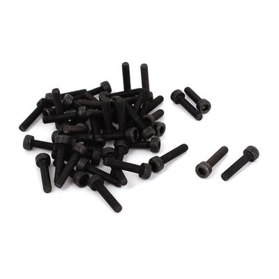 Harfington Uxcell 50Pcs 3mm x 16mm Metal Hexagon Socket Head Cap Screws Bolts 19mm Length