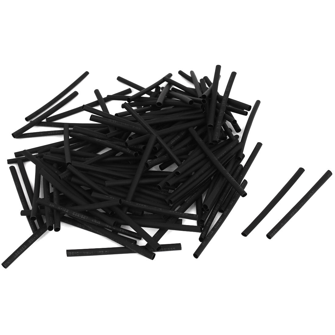 uxcell Uxcell 100pcs Black 2mm Dia 2:1 Polyolefin Heat Shrink Tubing Shrinkable Tube 60mm