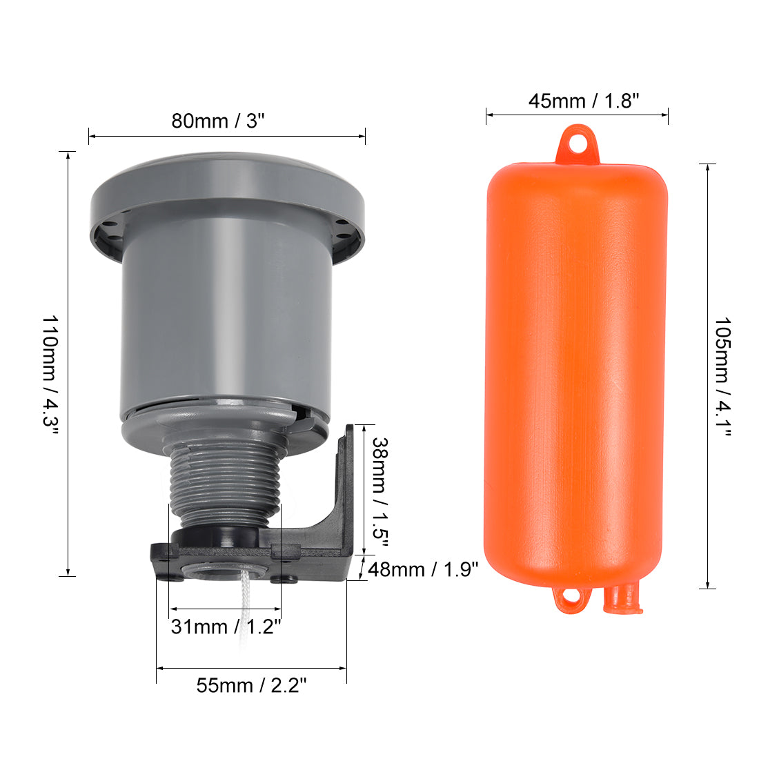 uxcell Uxcell AC 240V Tank Pool Water Tower Liquid Level Sensor Controller Float Switch