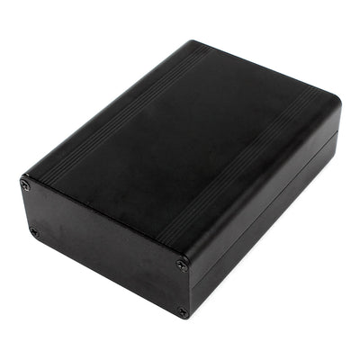 Harfington Uxcell Black Aluminum Project Box DIY Electronic Enclosure Case 124mmx88mmx38mm