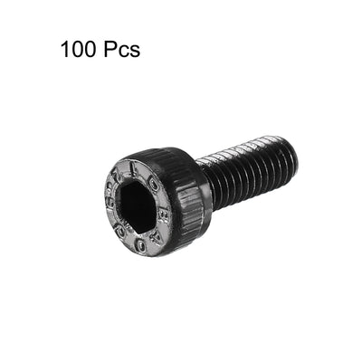 Harfington Uxcell 100Pcs M3x12mm 12.9 Alloy Steel Screw Cap Point Hex Socket Screws Bolts