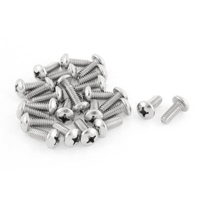 Harfington Uxcell 20mm Long 1/4"x20x5/8" Stainless Steel Phillips Cross Head Screws 25 Pcs