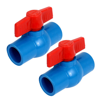 Harfington Uxcell 2 Stk. Wasserversorgung 25mm bis 25mm Vollhafen U PVC Kugelhahn Rohrverschraubung de