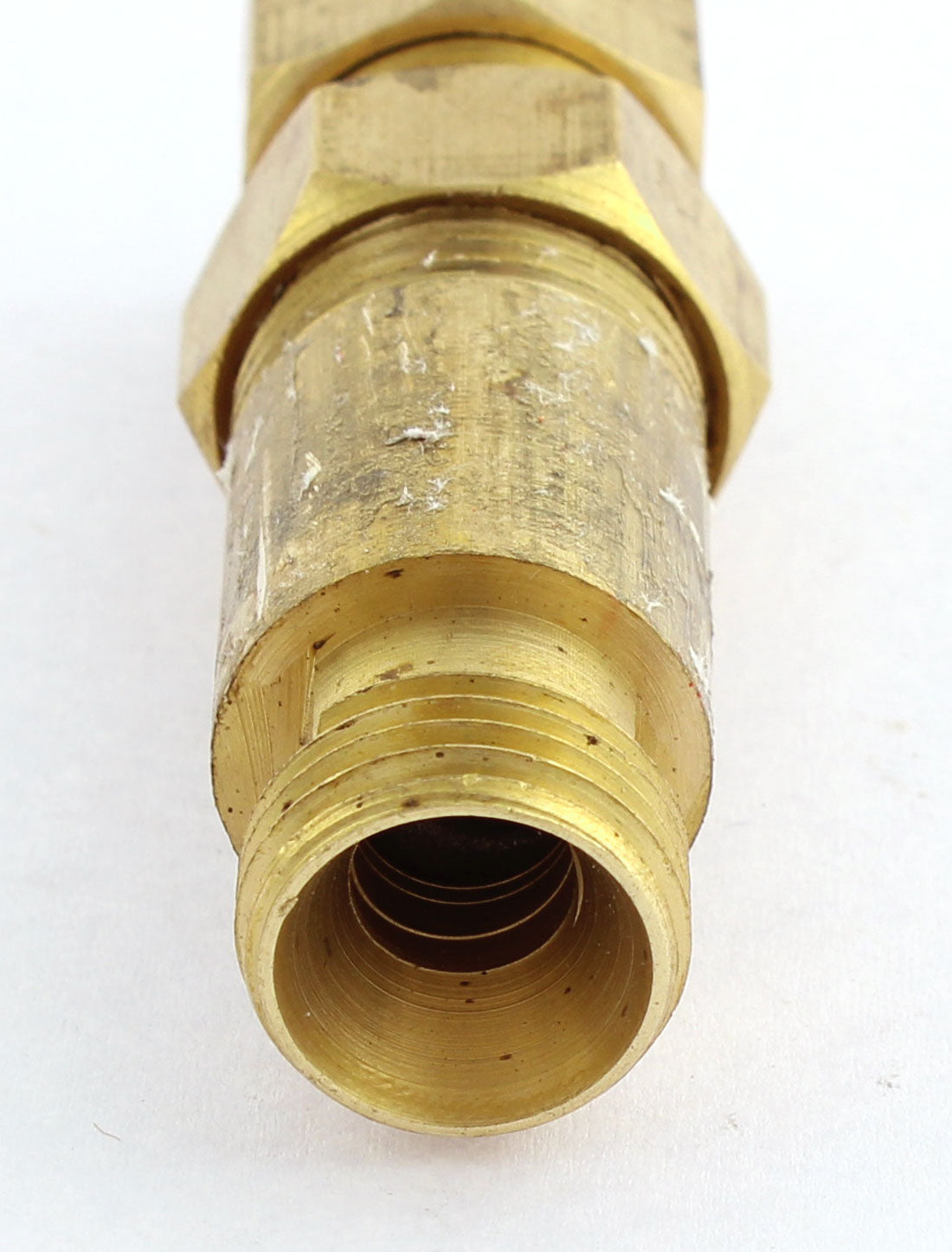 uxcell Uxcell Gold Tone HF-2 Metal Male to Female Thread Liquefied Propane Gas Dry Flashback Arrestor Check Valve