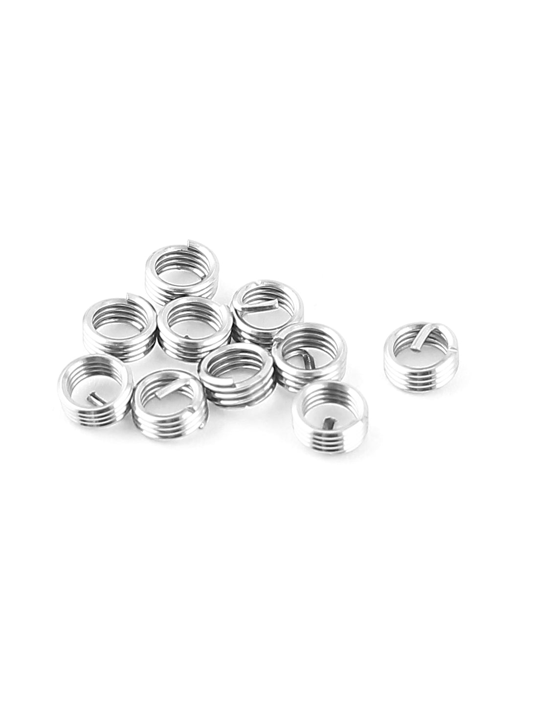 uxcell Uxcell 10Pcs 304 Stainless Steel Helicoil Wire Thread Repair Inserts M3 x 0.5mm x 1D