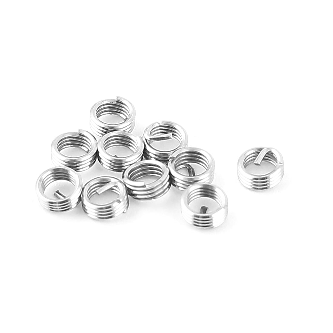 uxcell Uxcell 10Pcs 304 Stainless Steel Helicoil Wire Thread Repair Inserts M3 x 0.5mm x 1D