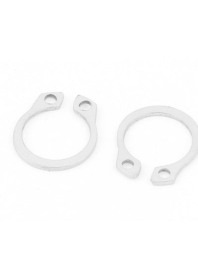 Harfington Uxcell 10pcs 304 Stainless Steel External Circlip Retaining Shaft Snap Rings 12mm