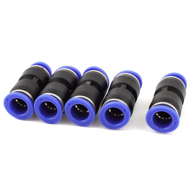 Harfington Uxcell 5pcs 2 Way Straight Push In Pneumatic Union Quick Release 1/2" Tube Fittings