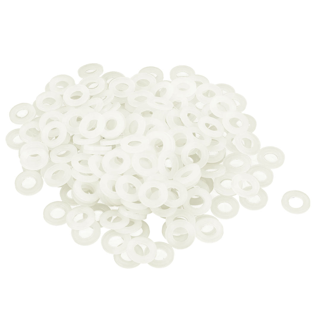 uxcell Uxcell Nylon Insulation Flat Spacer Washers Gasket Rings, Clear, Pack of 200