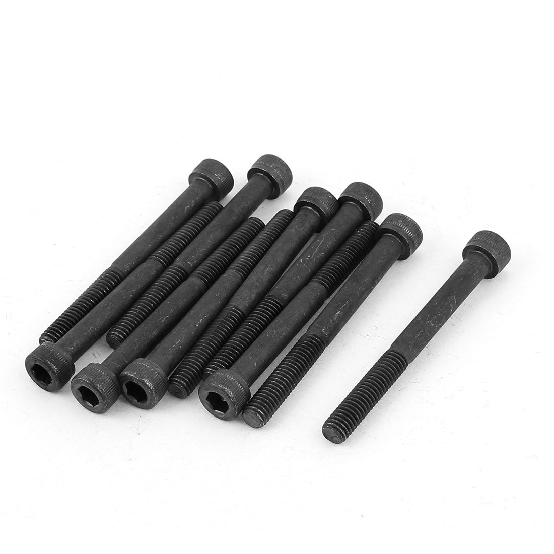 uxcell Uxcell M6x60mm 12.9 Alloy Steel Hex Socket Screws Partially Threaded Bolt Black 10Pcs