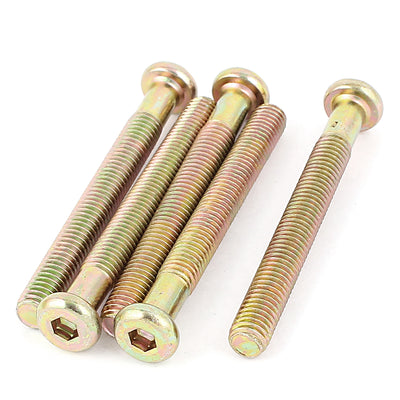 Harfington Uxcell M8 x 70mm Threaded 1.25mm Pitch Hex Socket Head Cap Screws Bolts 5 Pcs