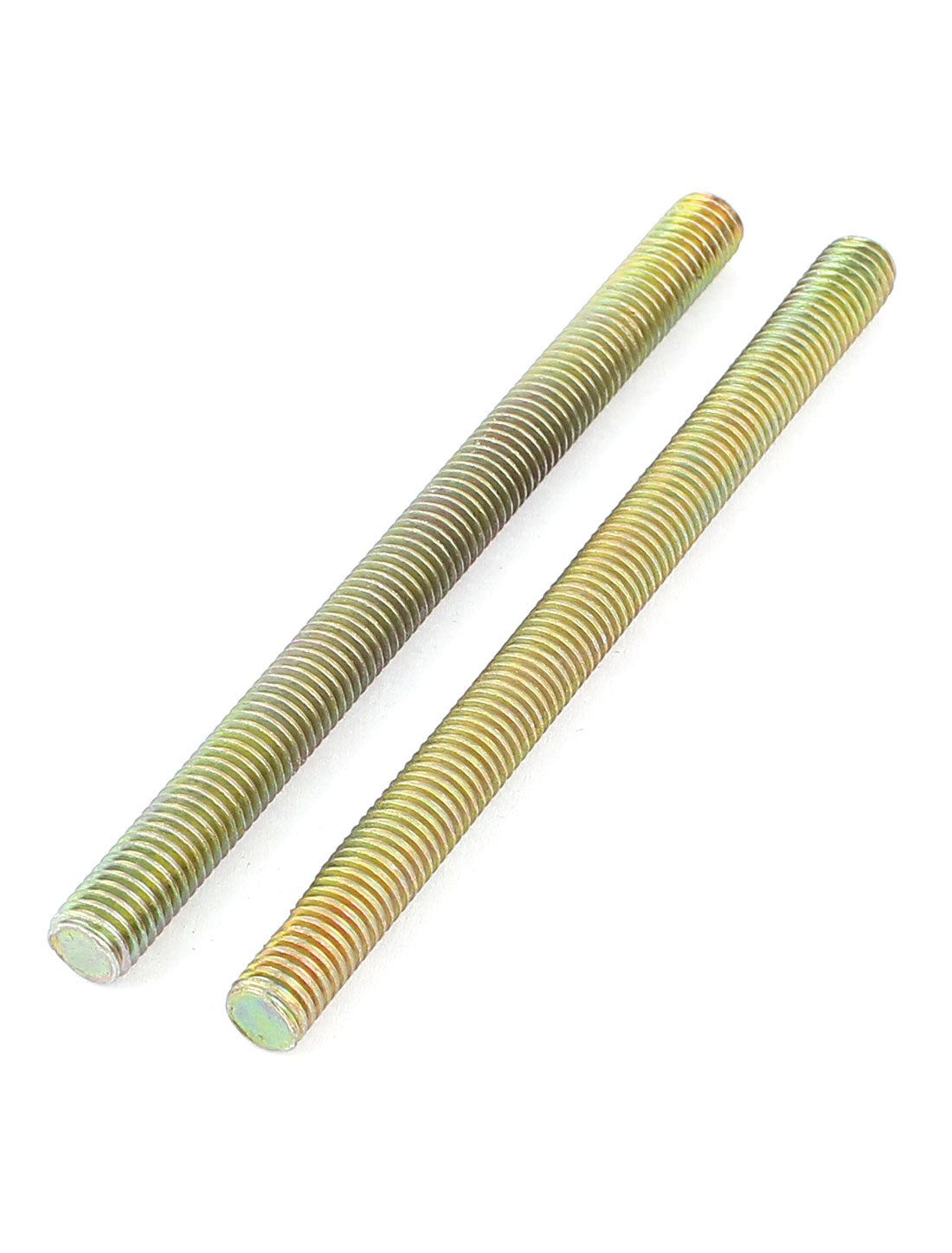 uxcell Uxcell 1.25mm Pitch M8 x 110mm Male Threaded Rod Bar Bronze Tone 4 Pcs