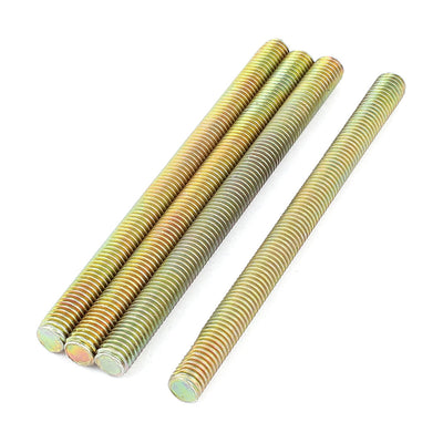 Harfington Uxcell 1.25mm Pitch M8 x 110mm Male Threaded Rod Bar Bronze Tone 4 Pcs