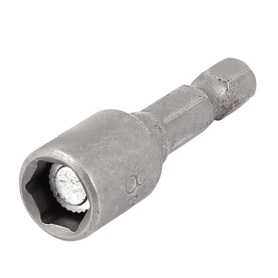 Harfington Uxcell 42mm Long 1/4" Hex Shank Magnetic Nut Driver Bit Setter Socket Adapter 8mm