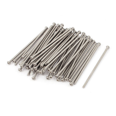 Harfington Uxcell M2 x 50mm 304 Stainless Steel Crosshead Phillips Round Head Screws Bolt 60pcs