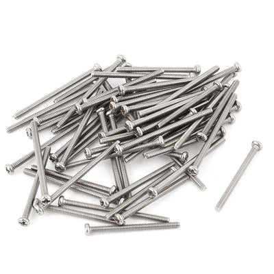 Harfington Uxcell M2 x 30mm 304 Stainless Steel Crosshead Phillips Round Head Screws Bolt 30pcs